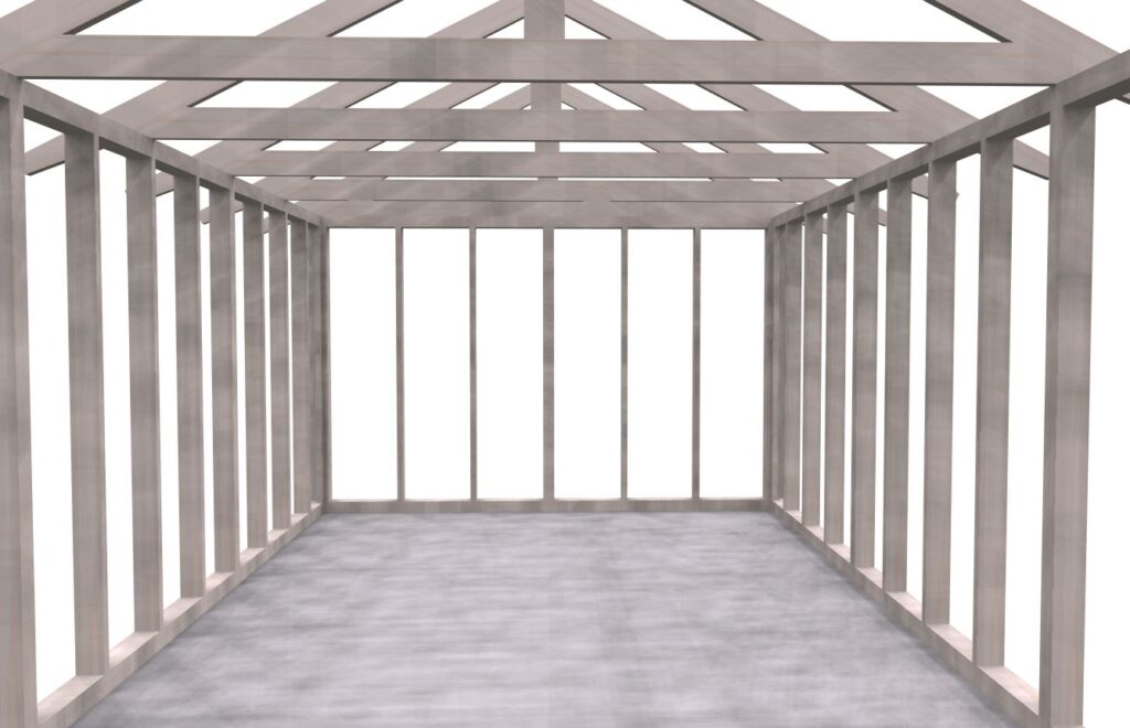 Attefallshus / Garage 27° 7200x3940 mm Byggstomme - Nytt byggår 2026 ...